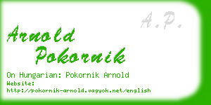 arnold pokornik business card